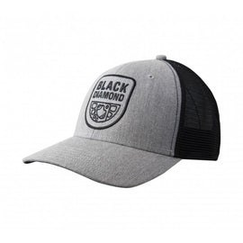 M - TRUCKER HAT - Heathered Aluminium-Black - Black Diamond