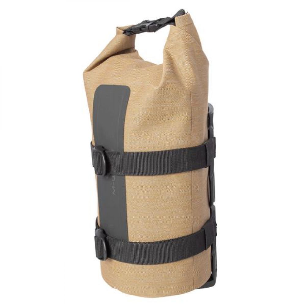 Nouveautés SACOCHE VELO FOURCHE GRAVEL M WAVE CARGO CAGE FRK5 SABLE VOL. 5L