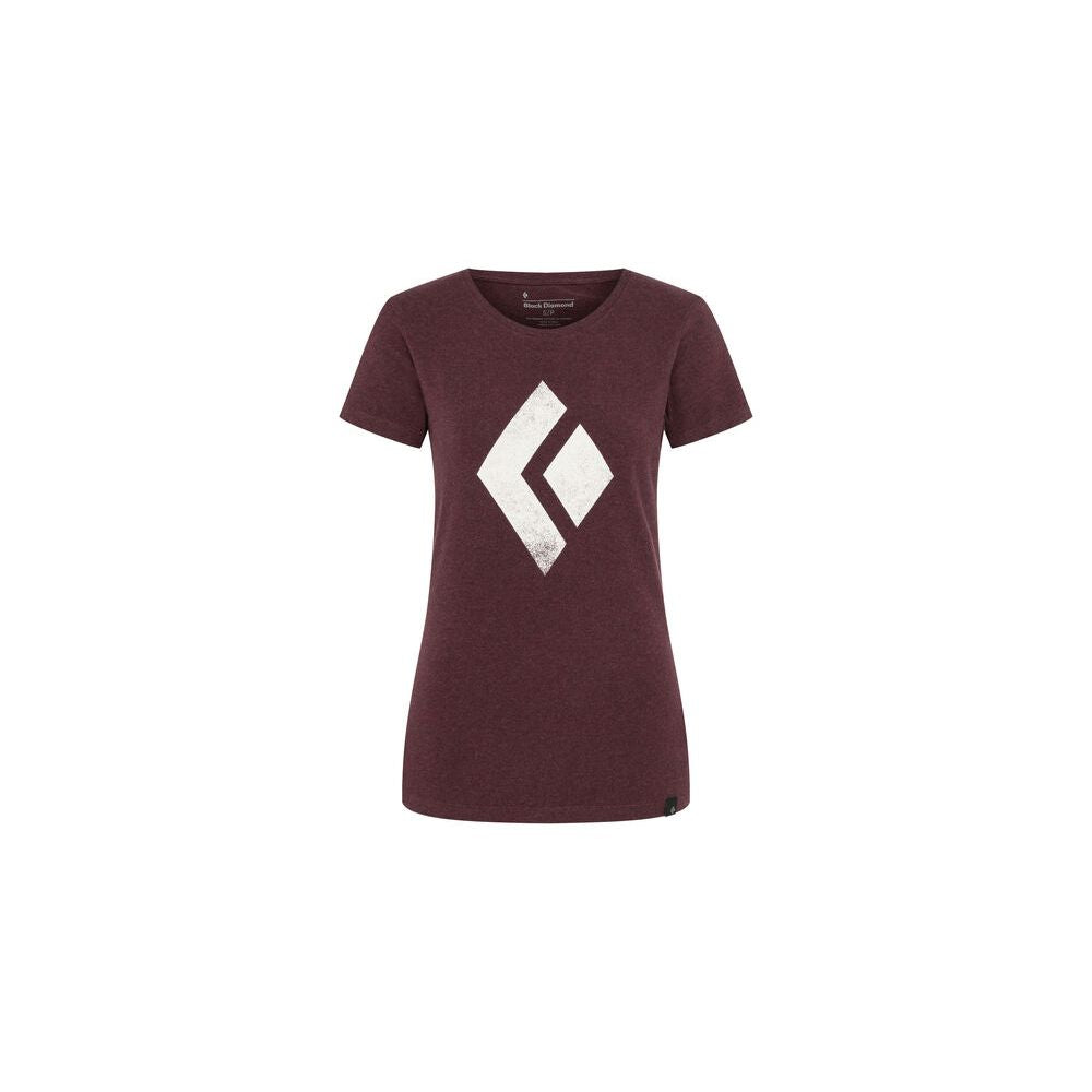 W - Tee-Shirt - SS CHALKED UP TEE - Bordeaux Heather - Black Diamond