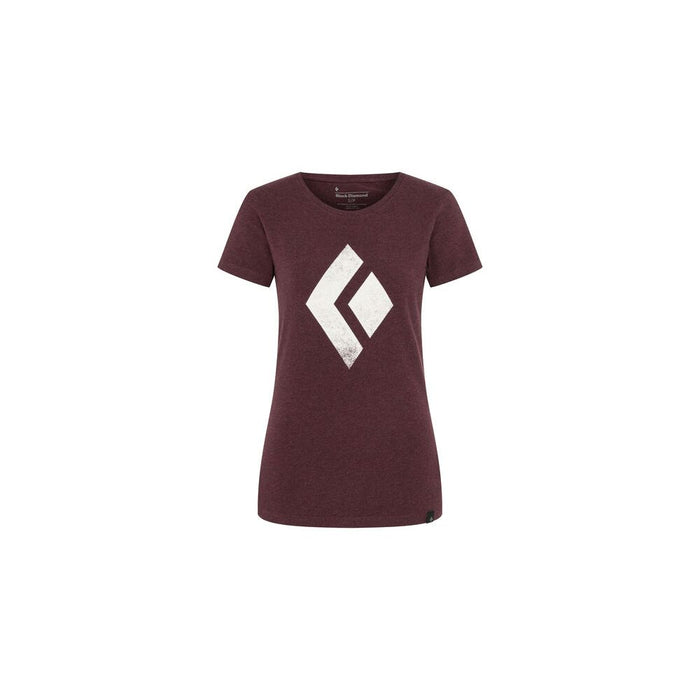 W - Tee-Shirt - SS CHALKED UP TEE - Bordeaux Heather - Black Diamond