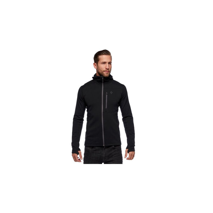 M - Sweat capuche - COEFFICIENT FLEECE HOODY - Black - Black Diamond